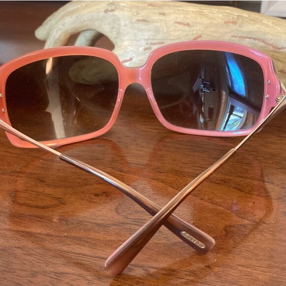 Oliver Peoples Pink & Tortoise Wrap-around Sunglasses +Case Dulain 61-17-114 - Picture 5 of 8